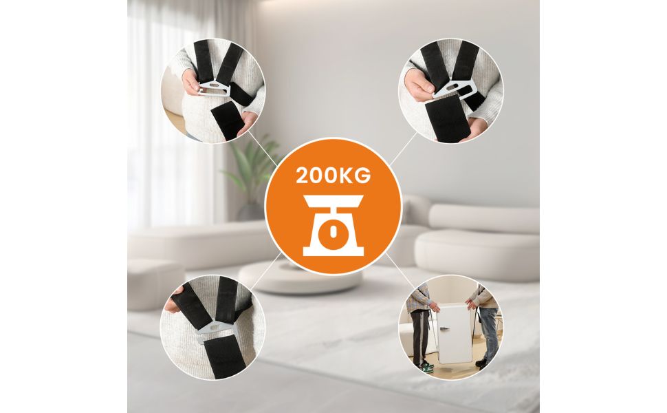 Set de 2 harnais de levage avec sangle pour déménagement