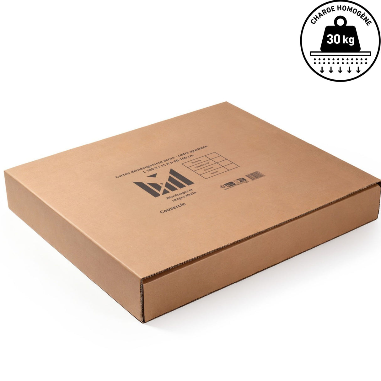Carton déménagement écran ou cadre ajustables 2 eme choix – L 100 X l 15X h 90-160 cm