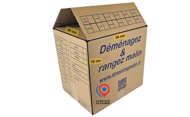 Carton livre 28 l – compact et résistant, idéal pour transporter livres, archives, objets lourds ou fragiles