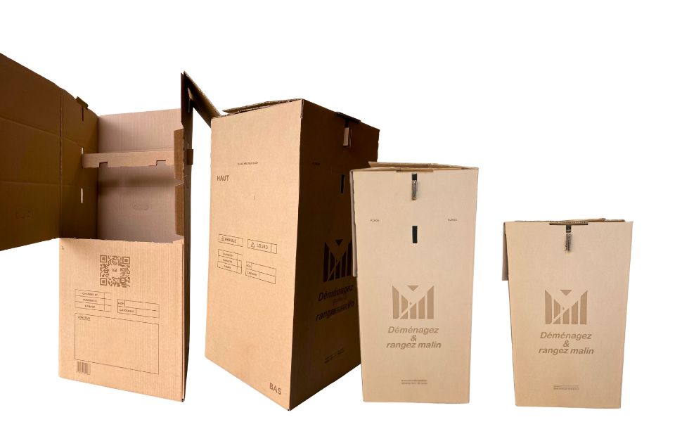 carton penderie monté dans les 3 tailles