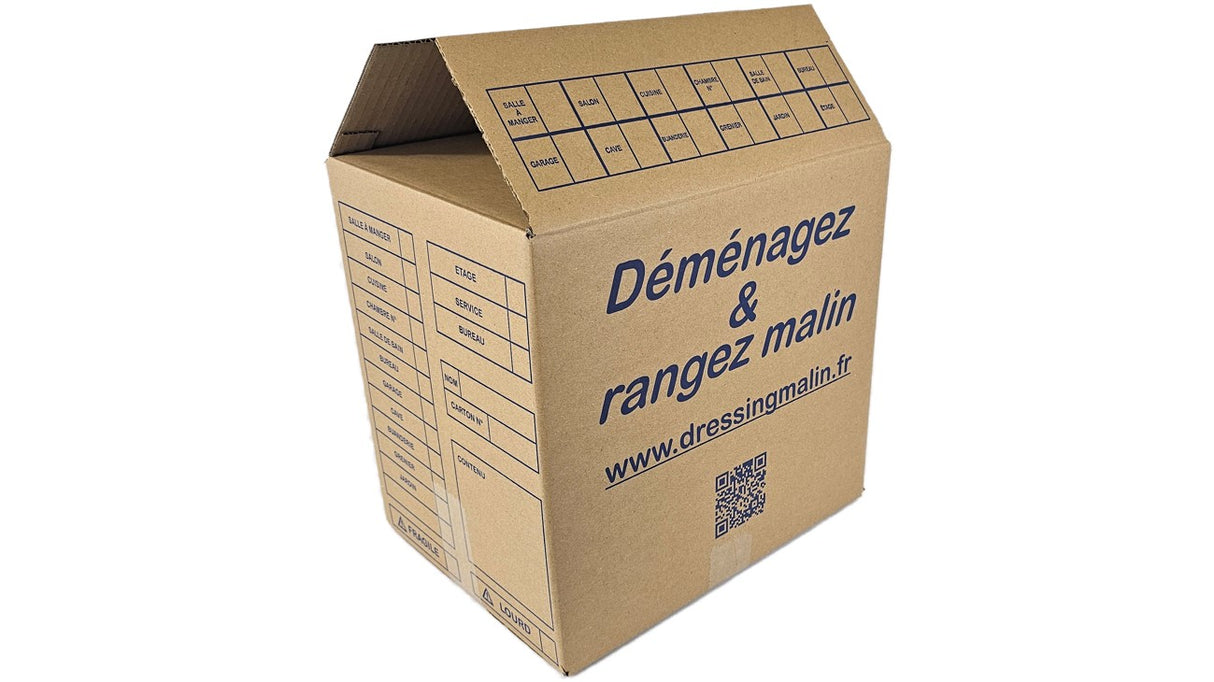 Carton livre 28L multi-usage – solide, idéal pour déménagement, rangement ou archivage