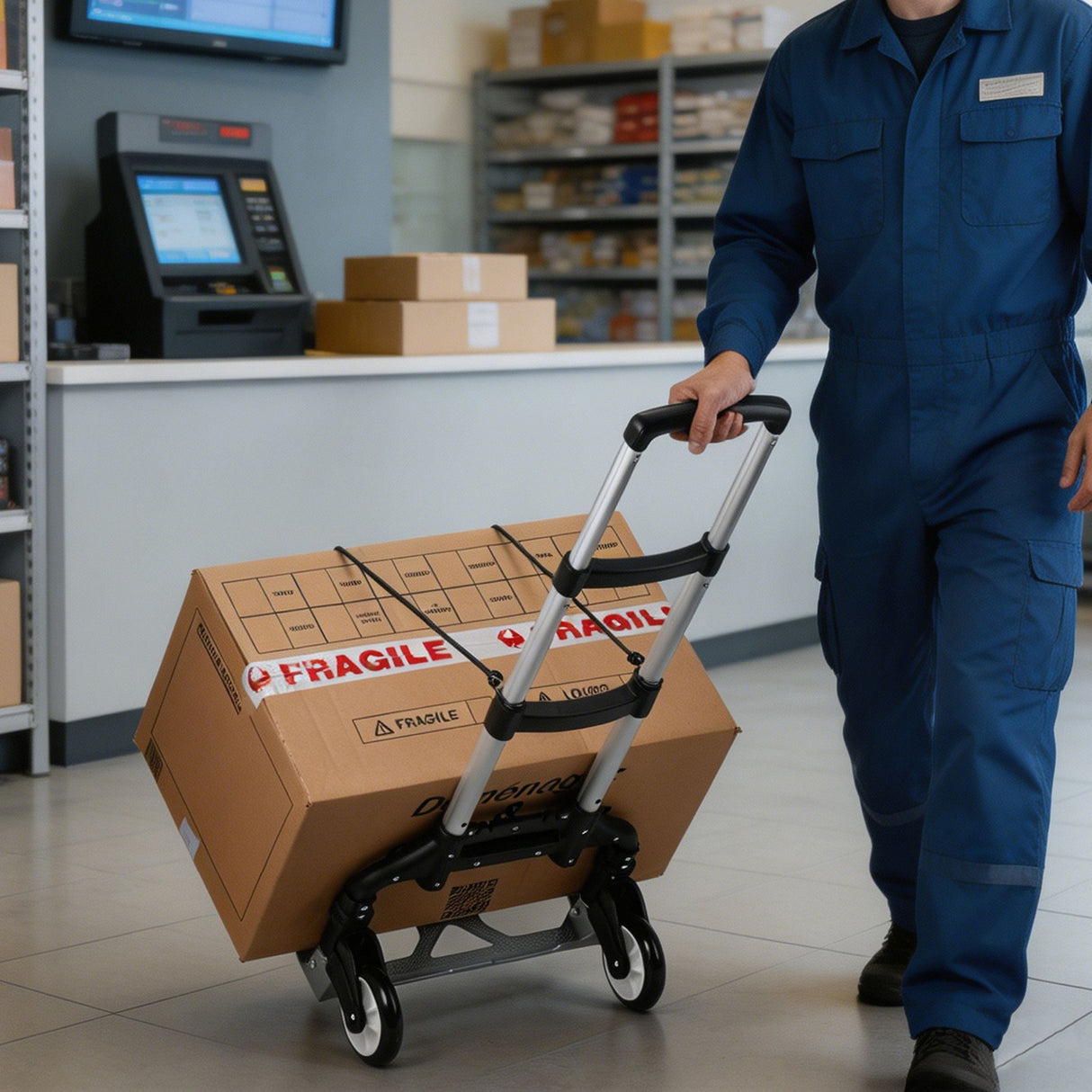 Chariot de transport pliant aluminium 75 kg