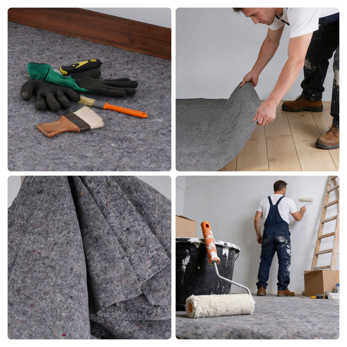 Lot de 5 couvertures de déménagement 2x1,5 m – Protection épaisse 300 g/m²