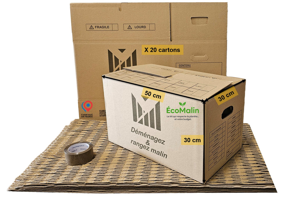 Kit déménagement étudiant T1 – complet et écologique, idéal pour studio ou petit appartement.