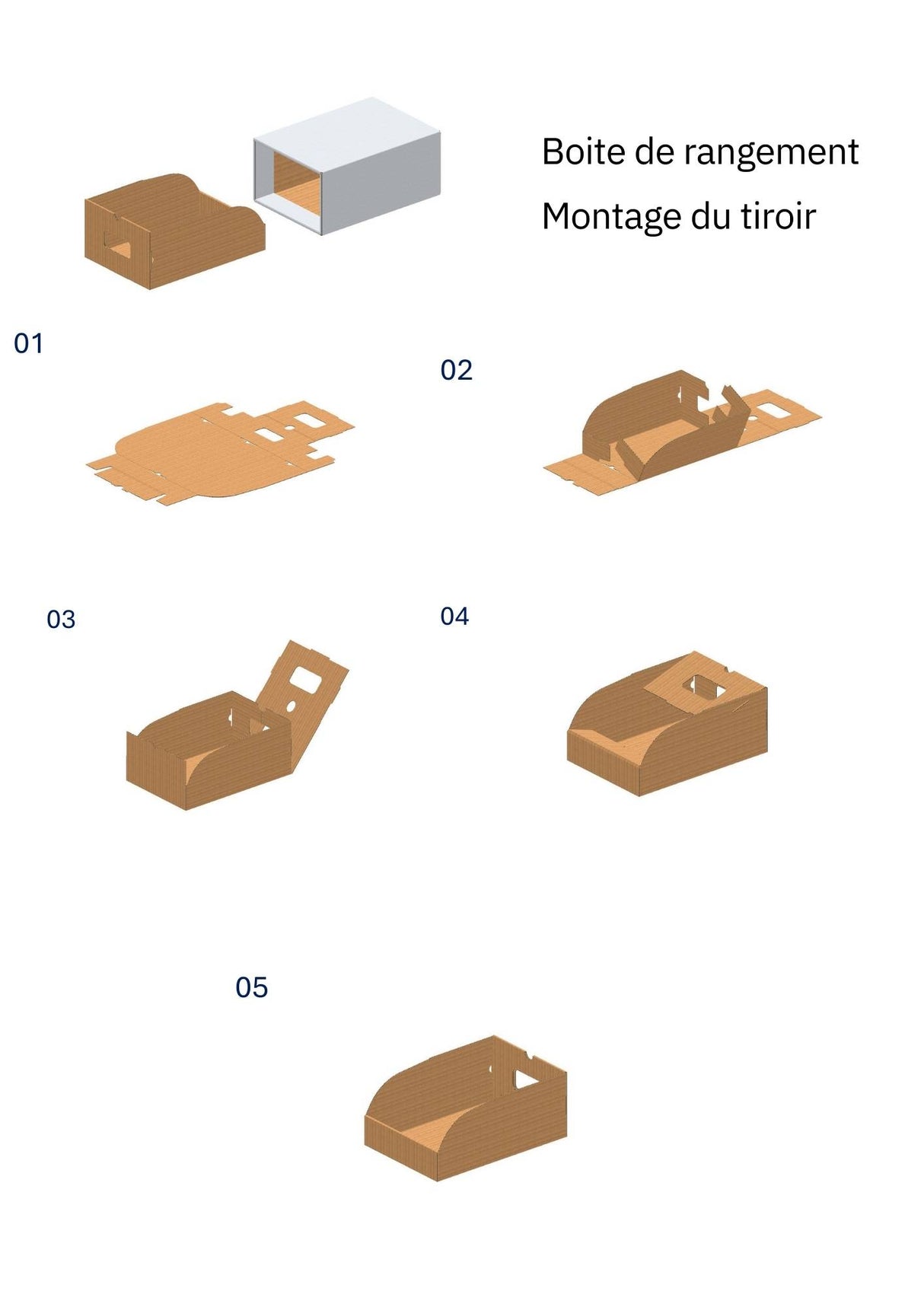 Lot de 10 boîtes déco rangement carton 32×22×14 cm - Chaussures & accessoires