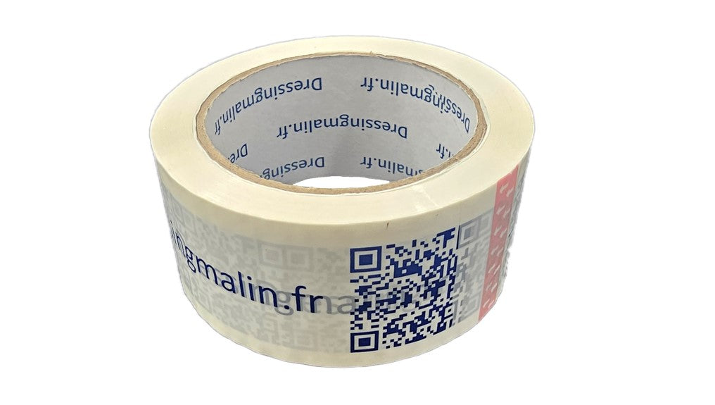 Adhésif "Dressing Malin" – ruban personnalisé pour sécuriser vos colis et cartons.