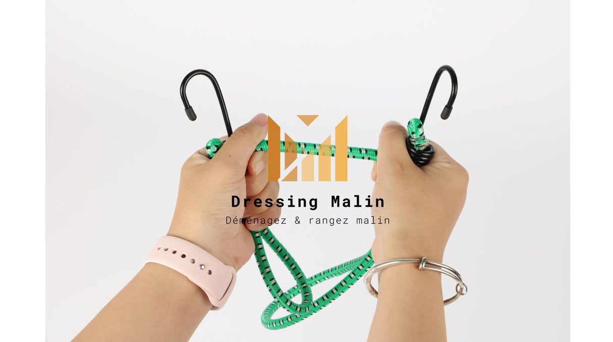 Tendeurs élastiques x10 avec crochets – fixation fiable pour déménagement, transport ou bricolage