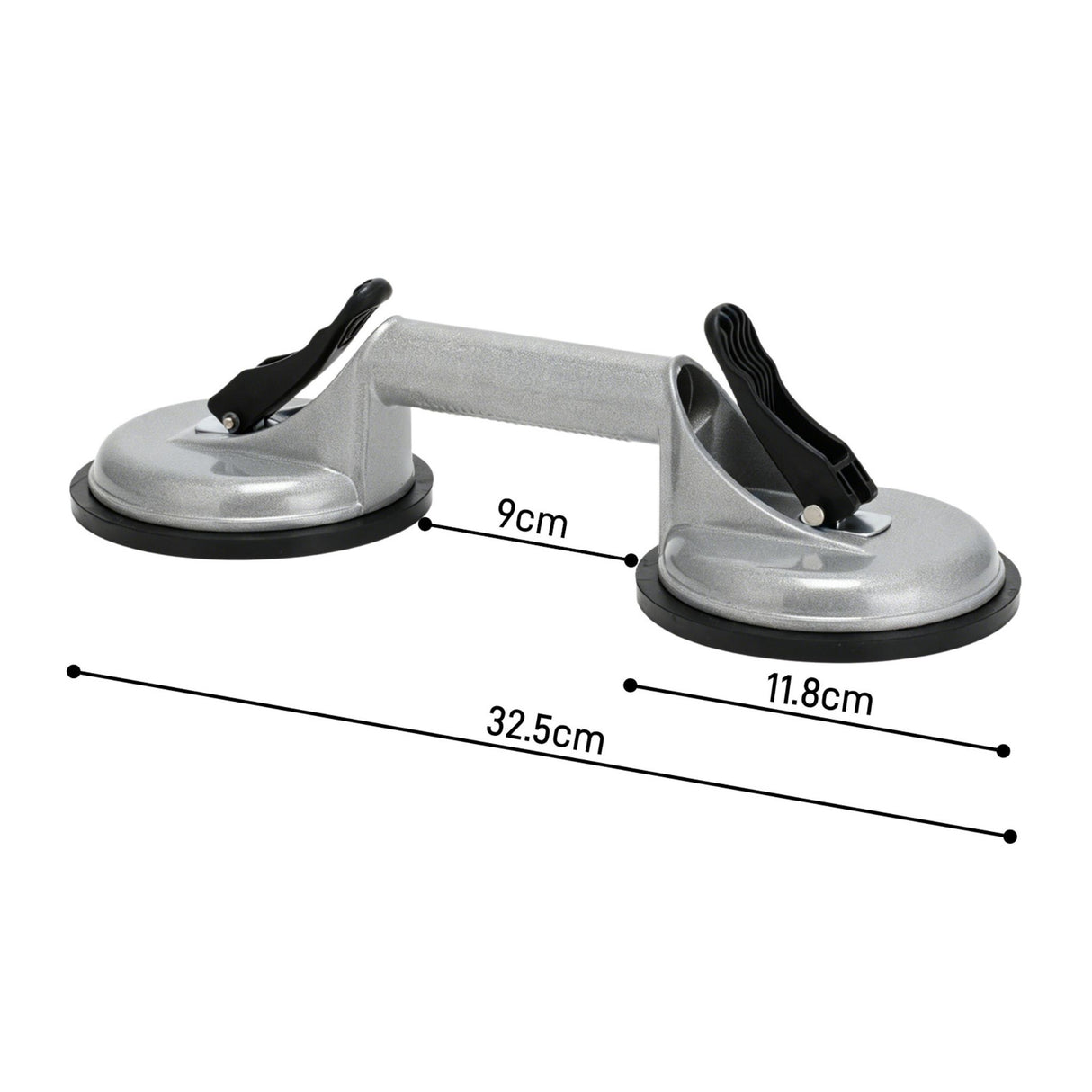 Ventouse double tête aluminium 90 kg