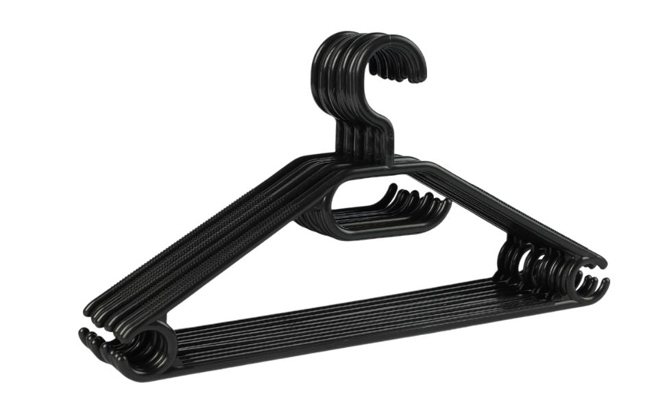 Lot de 10 cintres en plastique 40 cm – légers, solides et pratiques pour vêtements, vestes, chemises ou linge de maison