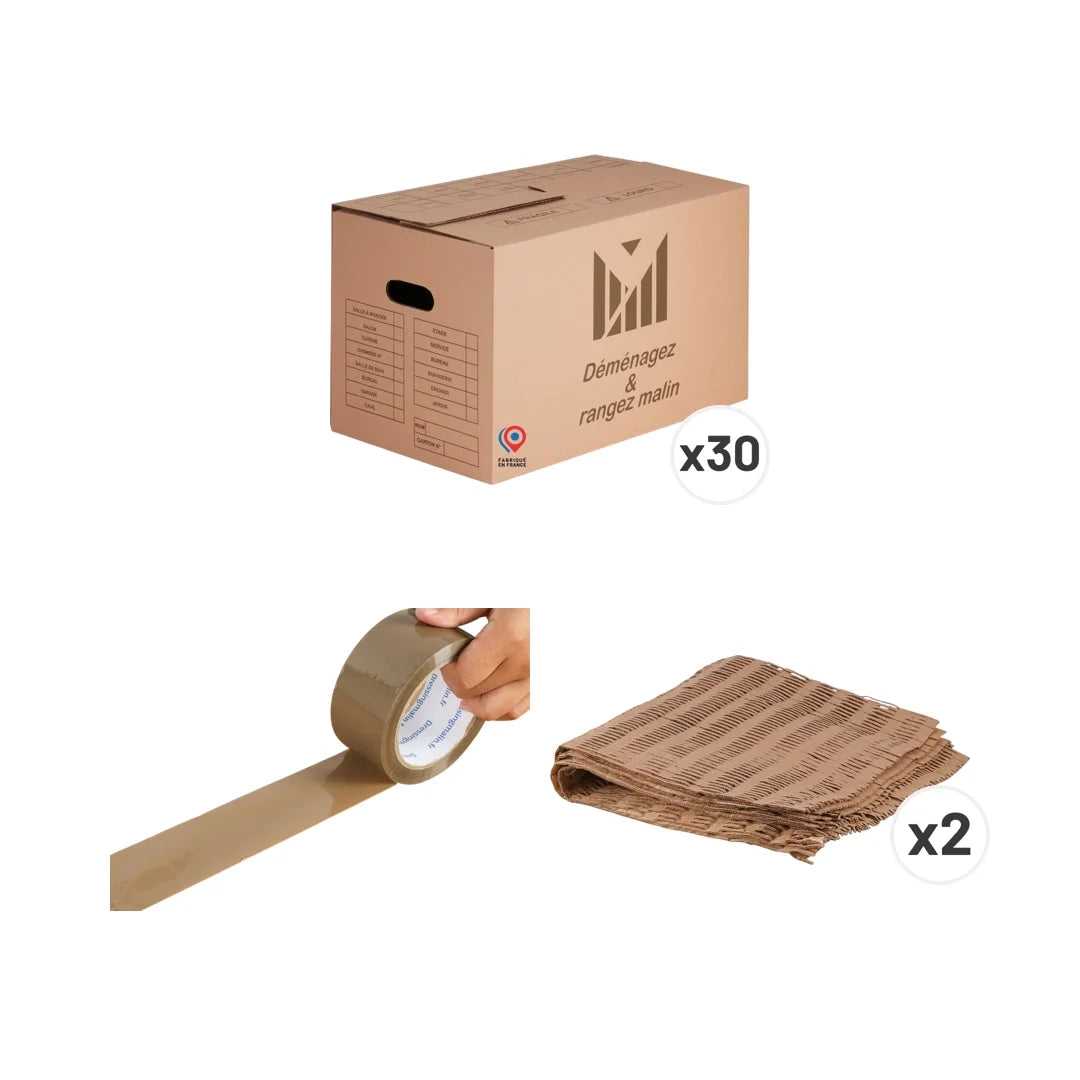 Kit Déménagement T2 – 33 pièces - Écoresponsable, économique et prêt à l’emploi !