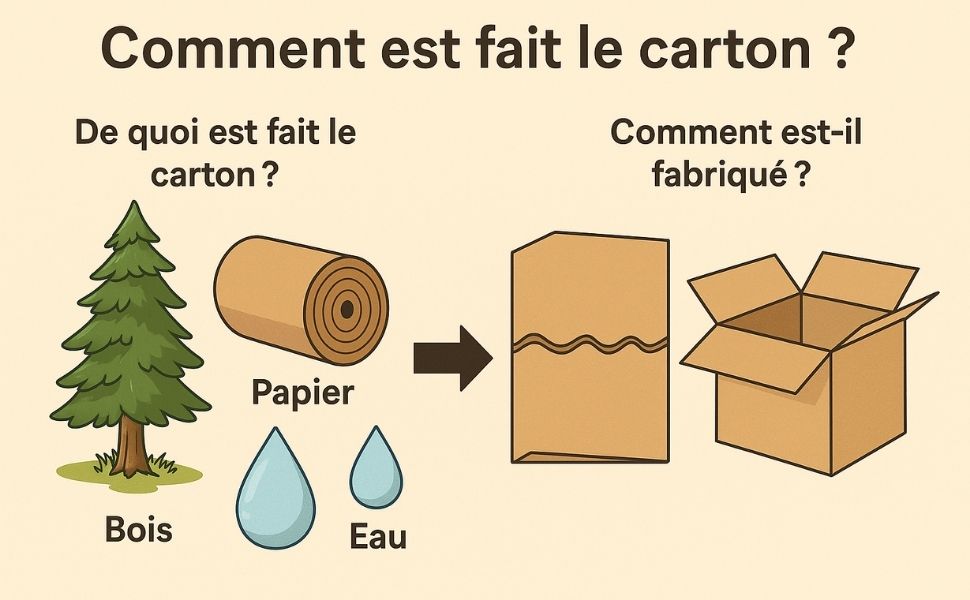 Cartons de déménagement en double cannelure fabriqués en papier recyclé, robustes et recyclables