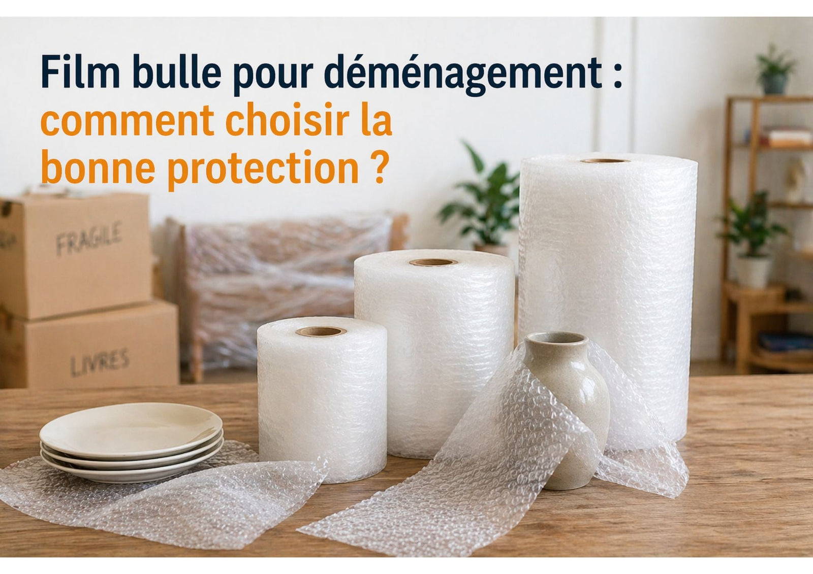Film bulle pour déménagement — choisir entre film plastique classique et papier bulle biodégradable