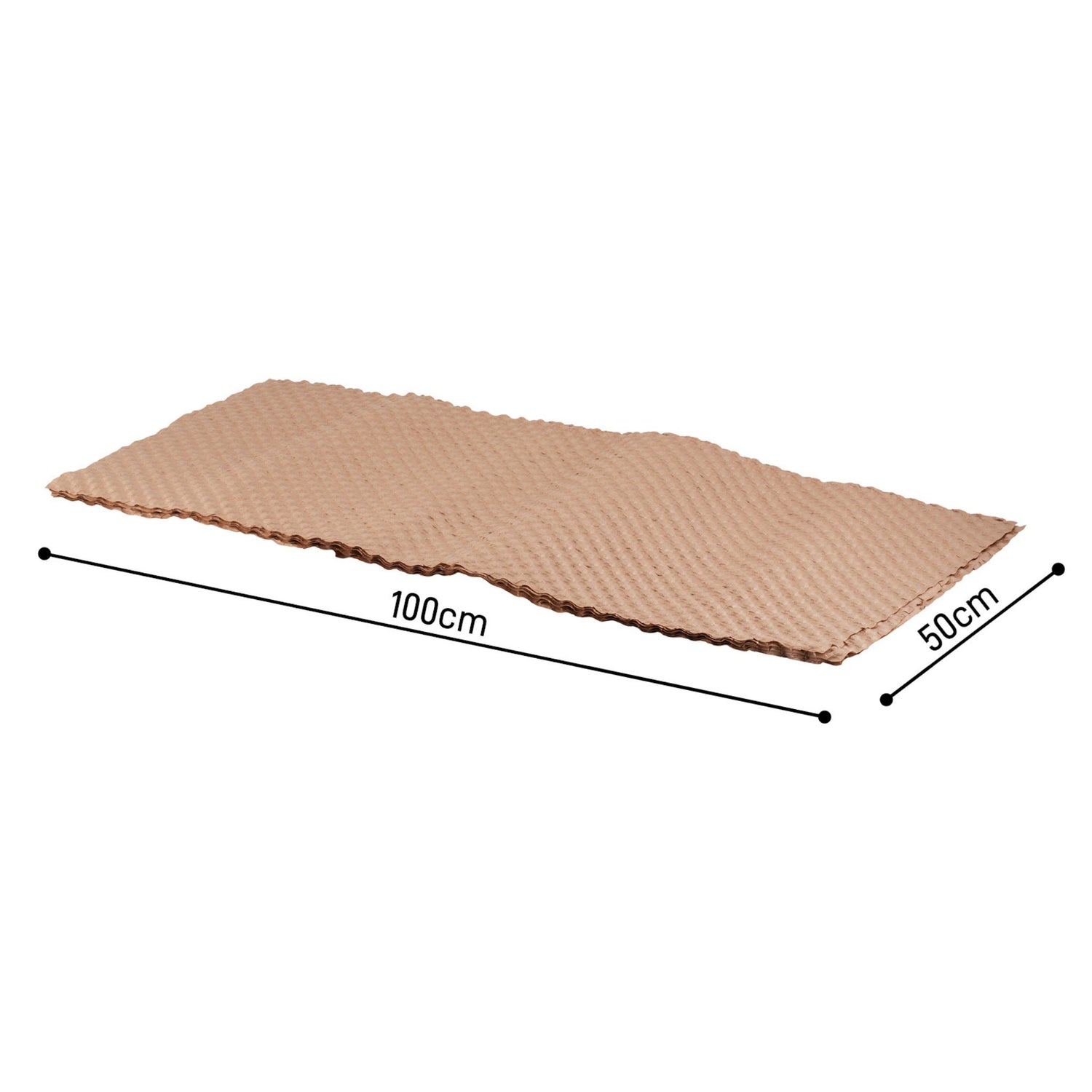 Lot de 50 Feuilles de Papier Bulle Kraft Biodégradable (0,5m x 1m - BioBul)