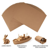 Lot de 20 feuilles carton ondulé A3, microcannelure 2 mm