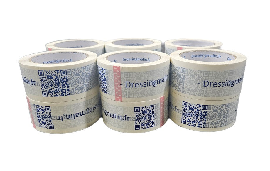 Lot de 12 rubans adhésifs "Dressing Malin" – pour fermer efficacement tous vos colis.