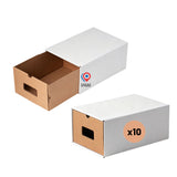 Lot de 10 boîtes de rangement bicolore 32×22×14 cm – 9L - multi-usage