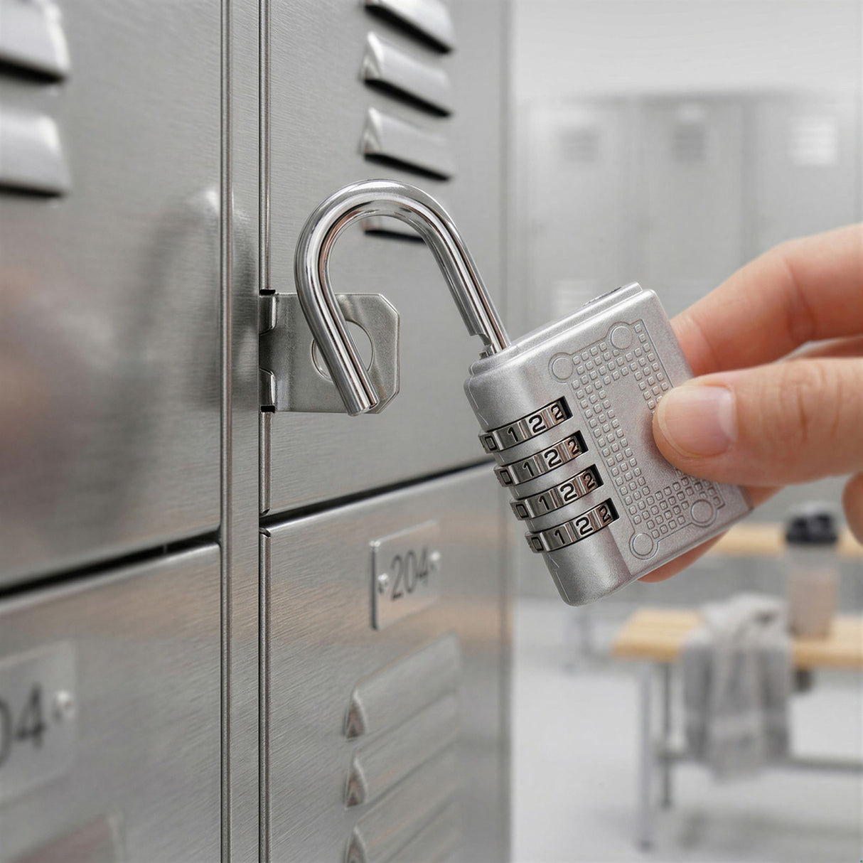 Cadenas à code 4 chiffres en acier
