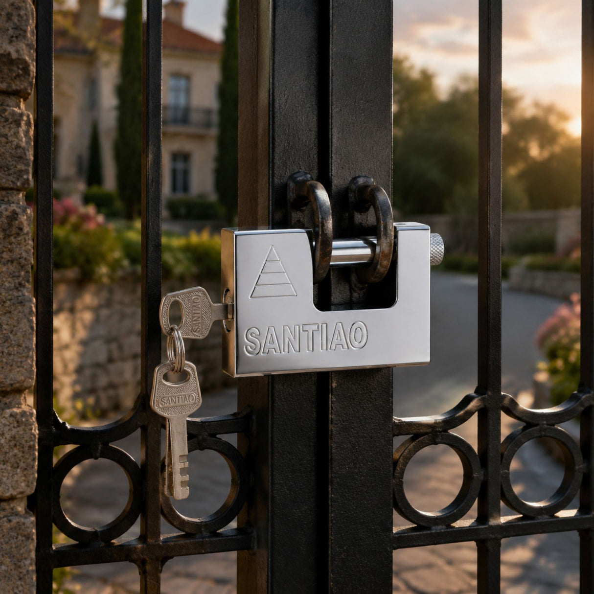Cadenas monobloc renforcé en acier trempé