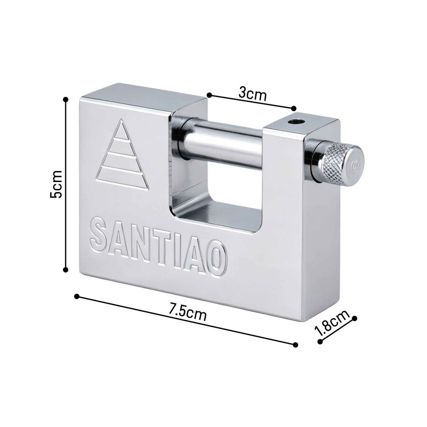Cadenas monobloc renforcé en acier trempé