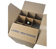 Kit bouteilles déménagement avec carton 28L (34x26x32 cm) et séparateur 12 bouteilles, idéal pour protéger et transporter vos bouteilles en toute sécurité.