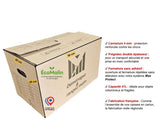 Lot de 20 cartons 50x30x30 cm - 41L - poignées renforcées double épaisseur + 1 rouleau adhésif 68 m
