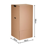 Carton Penderie double cannelure 50x50x100 cm – 250 L avec tringle plastique