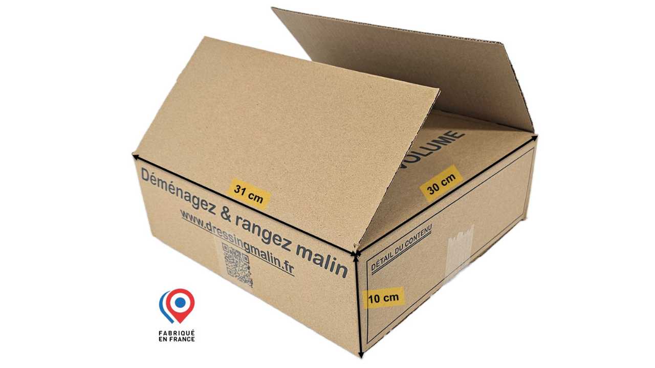 Carton cuisine 9L pour emballer verres, tasses, couverts et petits objets fragiles.