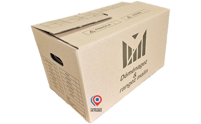 Carton déménagement 50x30x30 cm avec poignées renforcées – Triple épaisseur