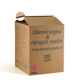 Lot de 15 cartons grand volume 114L 45x45x56,5 cm double cannelure + adhésif offert – Spécial déménagement