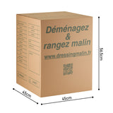 Carton grand volume double cannelure 45x45x56.5 cm - 114L