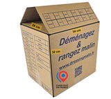 Lot de 20 Cartons Livres 34x26x32 cm – Fabriqués en France + 1 Rouleau Adhésif 68m | Multi-Usage & Robustes amz