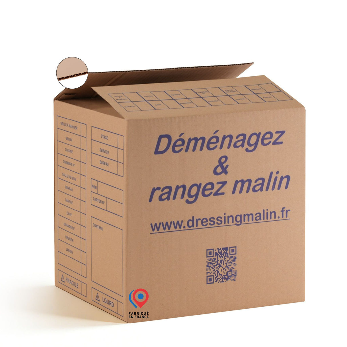 Carton livre multi-usage 34x26x32 cm – 28 L