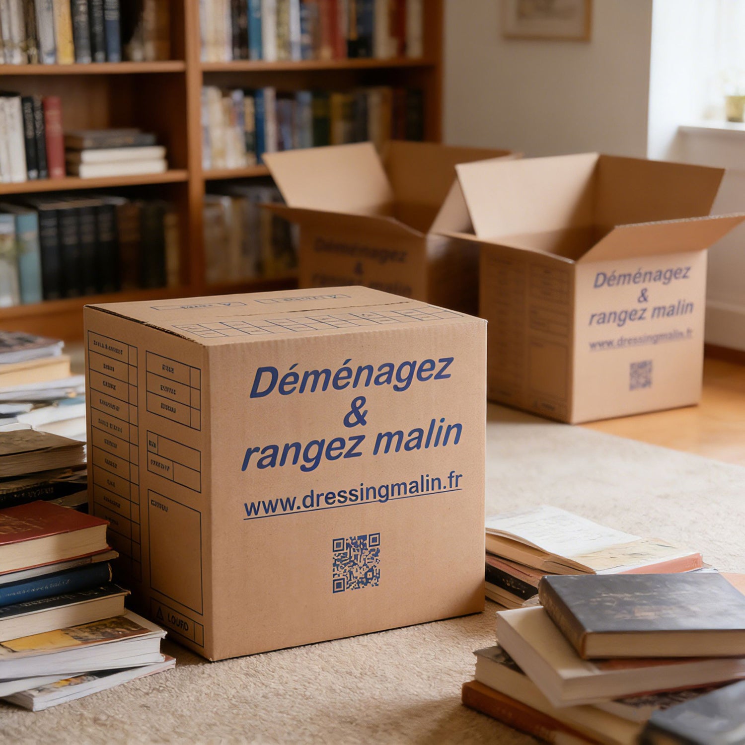 Carton livre multi-usage 34x26x32 cm – 28 L
