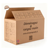 Lot de 20 cartons 2 eme choix 55x35x30 cm + rouleau adhésif havane