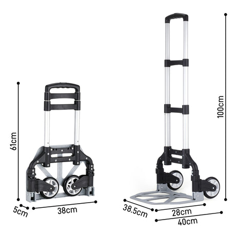 Chariot de transport pliant aluminium 75 kg