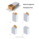 Lot de 10 boîtes déco rangement carton 32×22×14 cm - Chaussures & accessoires
