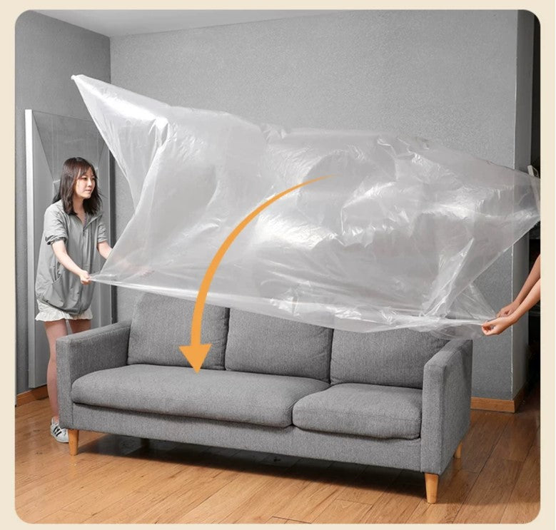 Housse canapé 3 places pour déménagement ou travaux, protège contre la poussière, peinture et taches.