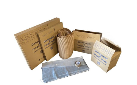 Kit T2 déménagement – tout l’essentiel pour emballer et transporter vos affaires en toute simplicité.