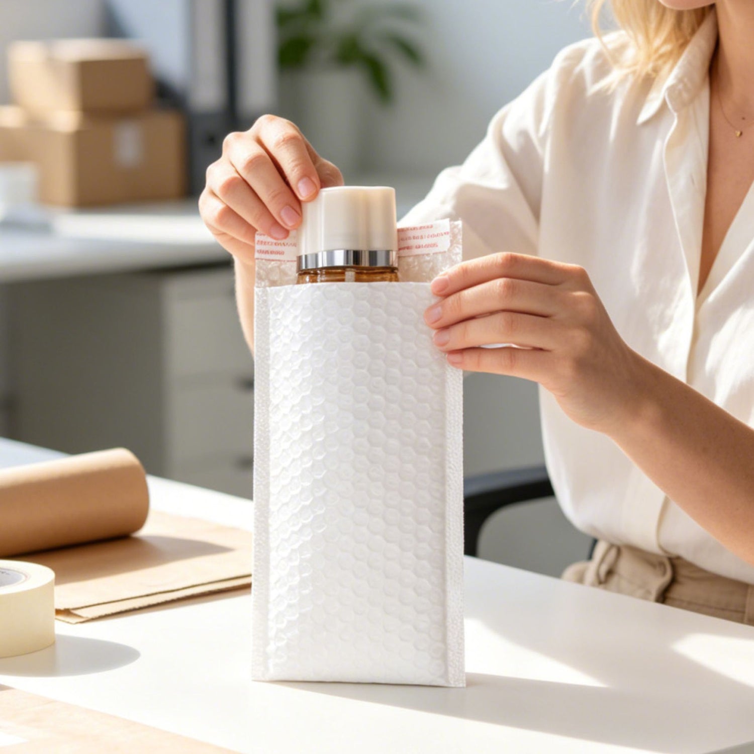 Pack 100 enveloppes bulles blanches – 4 tailles (4 × 25)