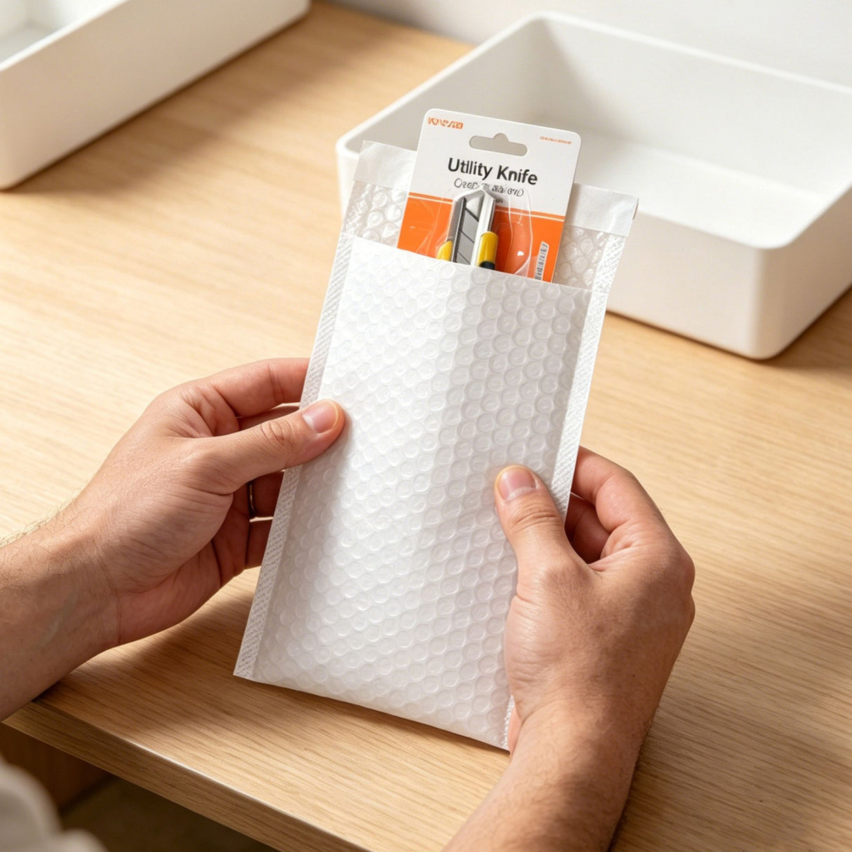 Lot de 25 enveloppes bulles blanches 15 × 21 x 3.5 cm