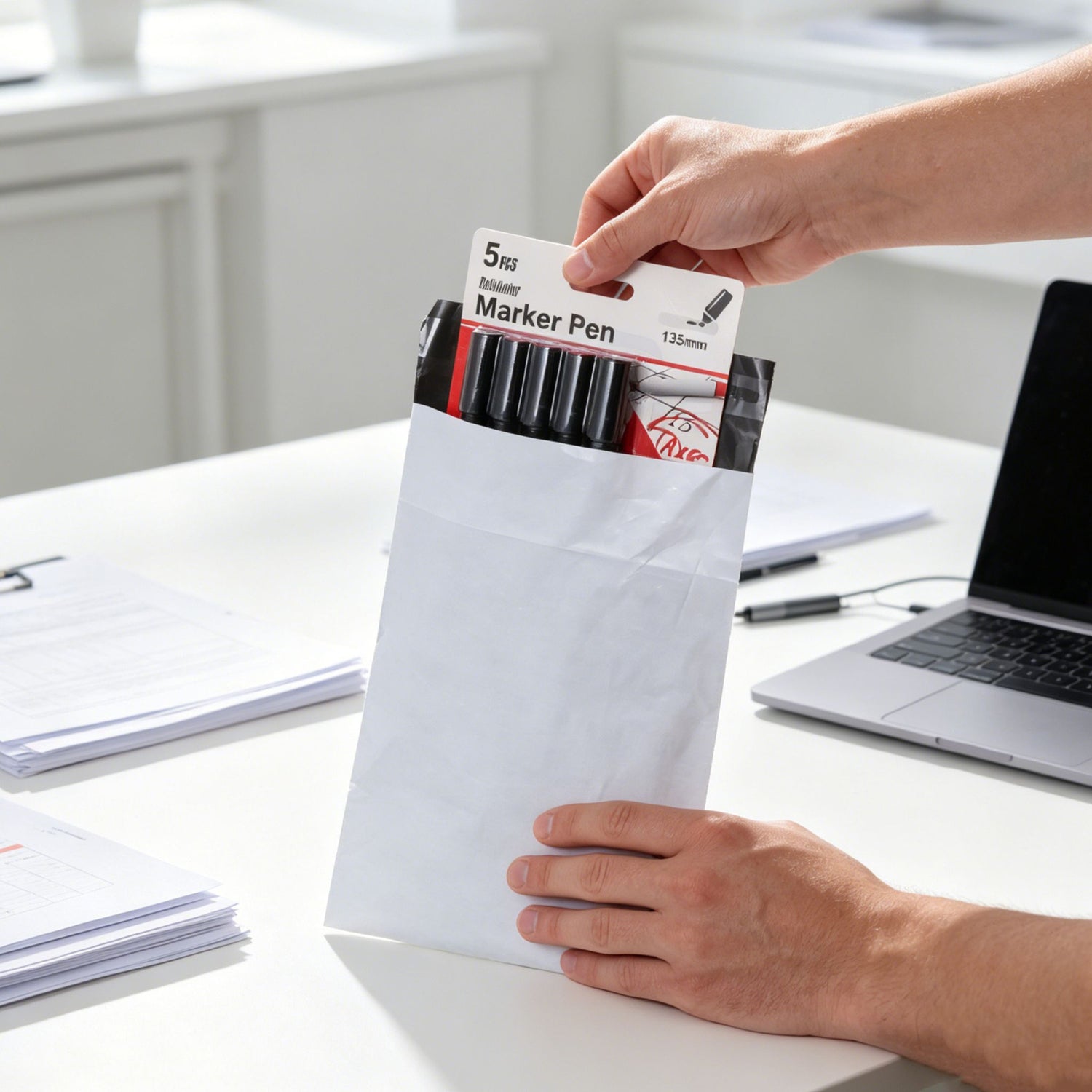 Lot de 25 enveloppes plastiques d’expédition 17 × 26 cm