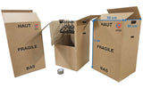 Lot de 3 Cartons Penderie 50x50x100 cm avec Tringles – Fabriqués en France + 1 Rouleau Adhésif & 10 Cintres Offerts | Déménagement Vêtements, Rangement, Robuste amz