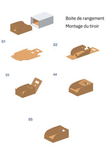 Lot de 10 boîtes de rangement carton 32×22×14 cm - Chaussures & accessoires