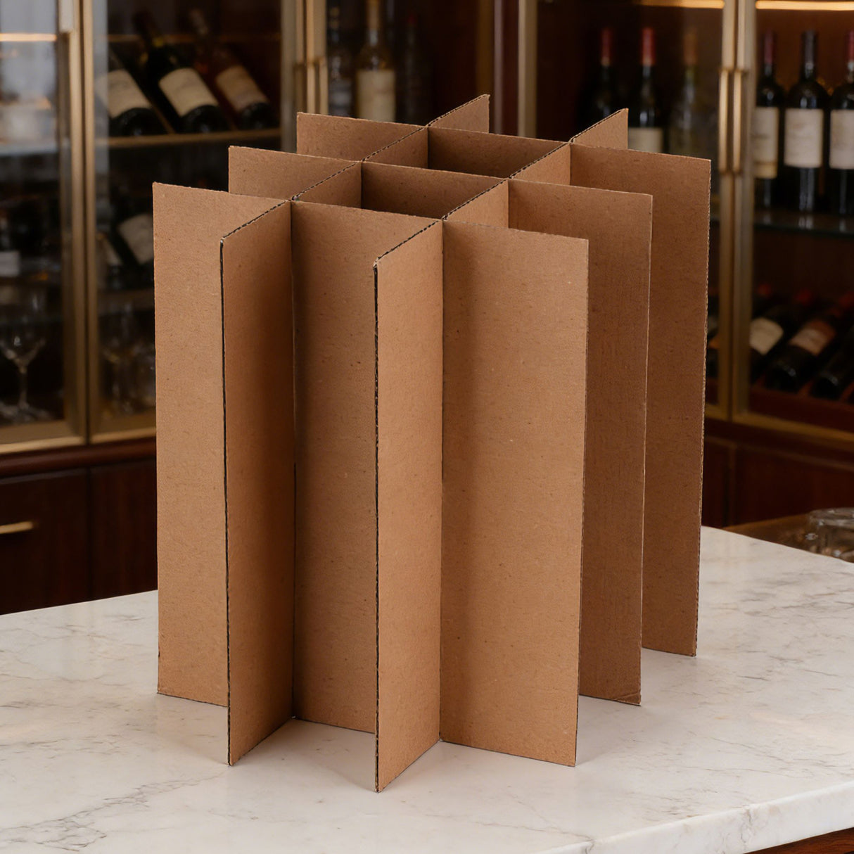 Carton bouteilles avec séparateur  – 12 emplacements