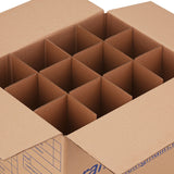 Carton bouteilles avec séparateur  – 12 emplacements
