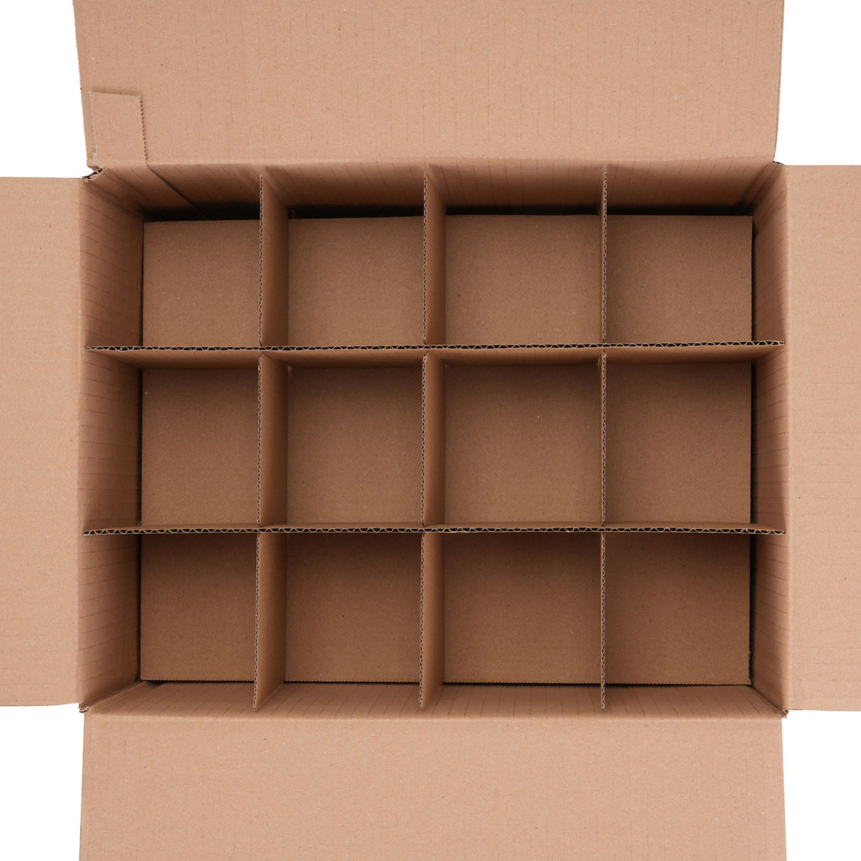 Carton verres 34x26x32 cm – 28 L avec séparateur – 36 emplacements