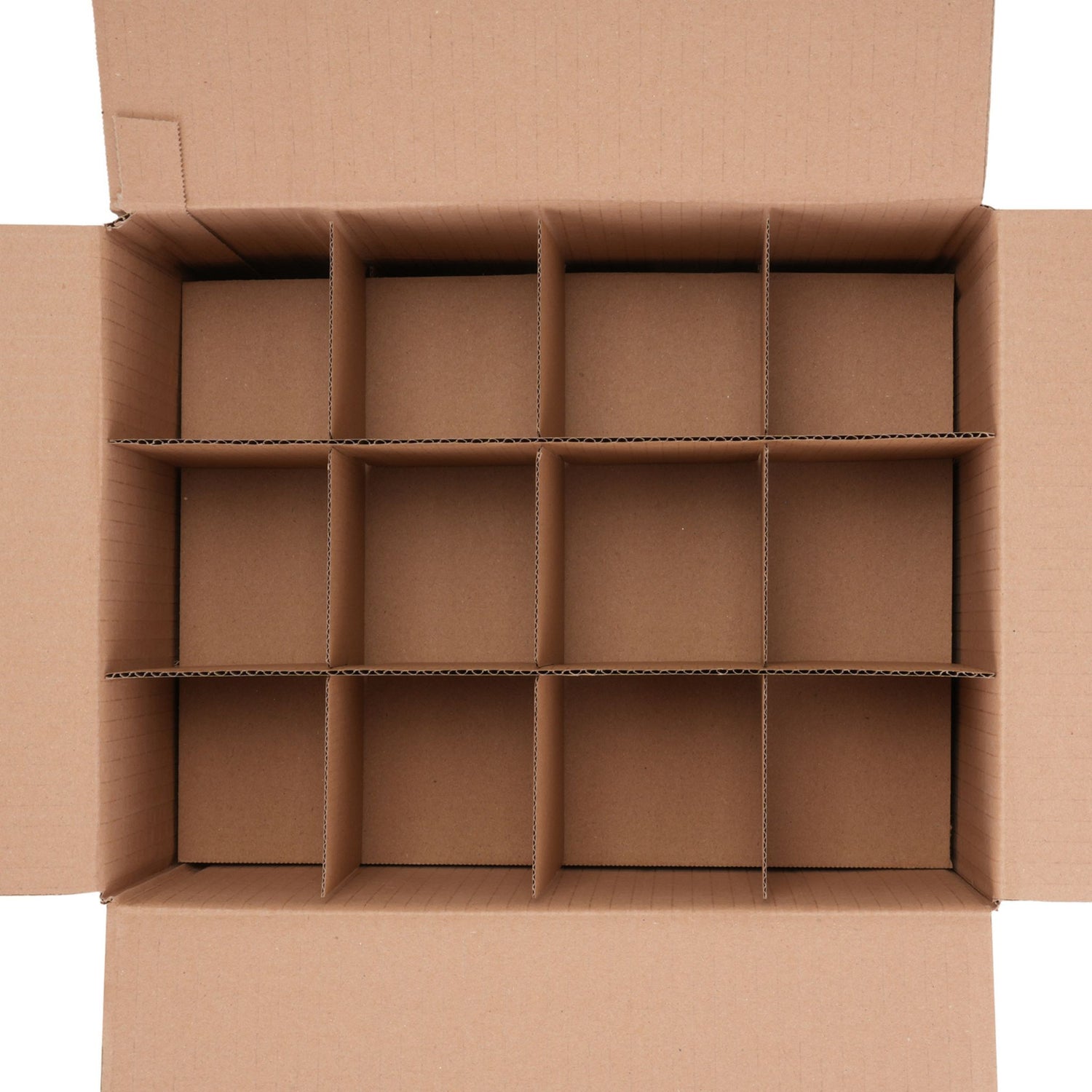 Carton verres 34x26x32 cm – 28 L avec séparateur – 36 emplacements