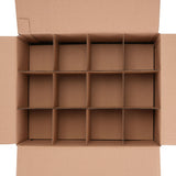 Carton verres 34x26x32 cm – 28 L avec séparateur – 36 emplacements