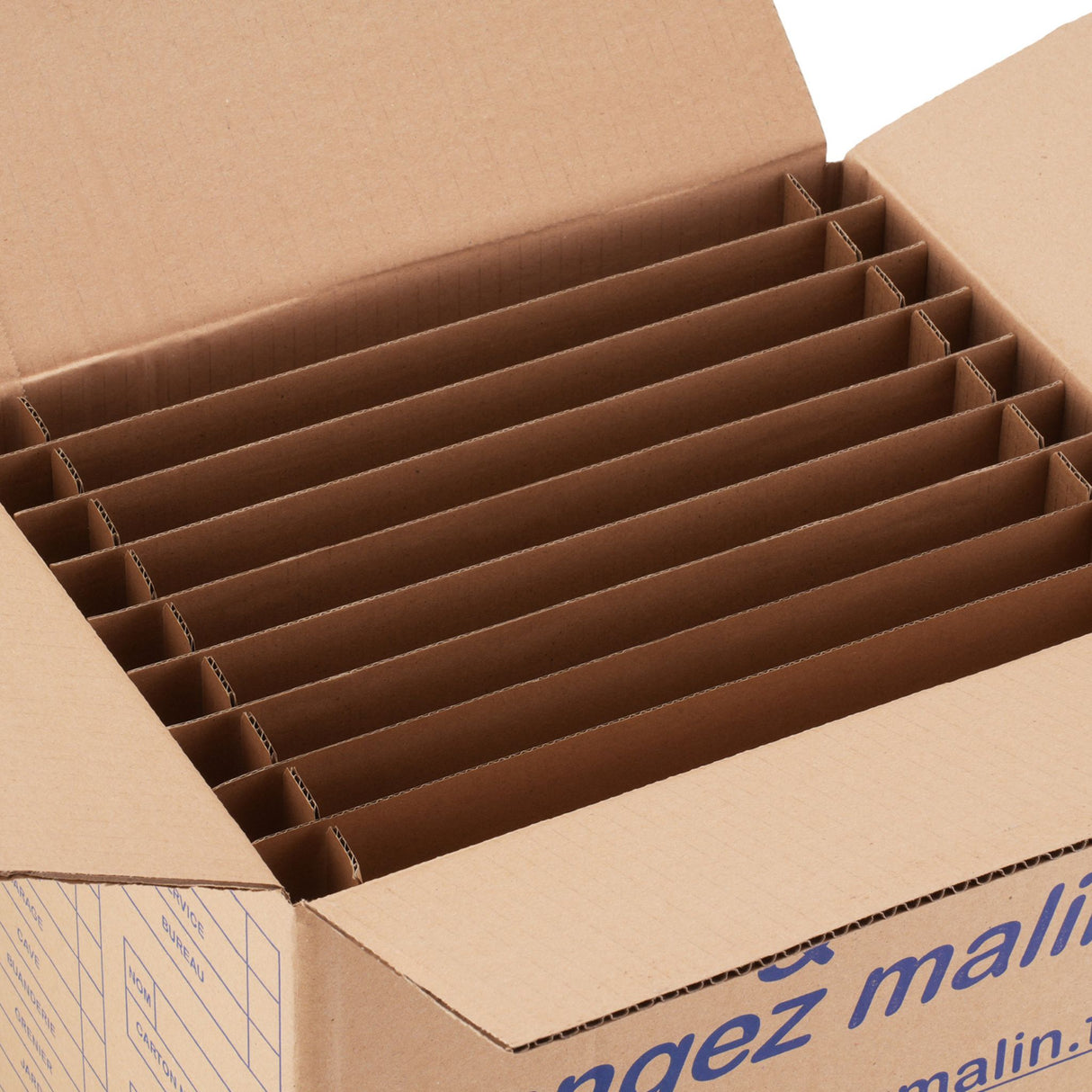 Carton vaisselle 34x26x32 cm – 28 L avec séparateur 9 assiettes