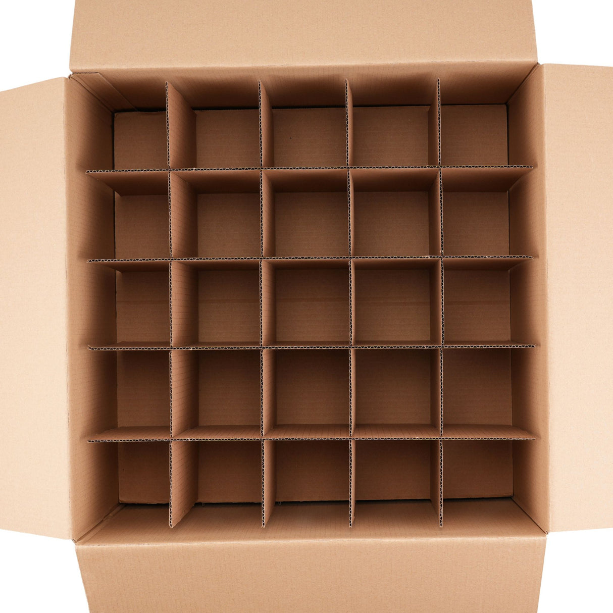 Carton grand volume double cannelure 45x45x56.5 cm - 114L + séparateur 75 verres